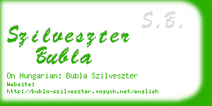 szilveszter bubla business card